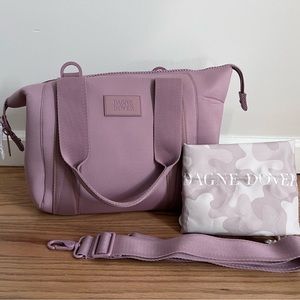 DAGNE DOVER, London Neoprene Carryall Bag, Muted Mauve, Size Small